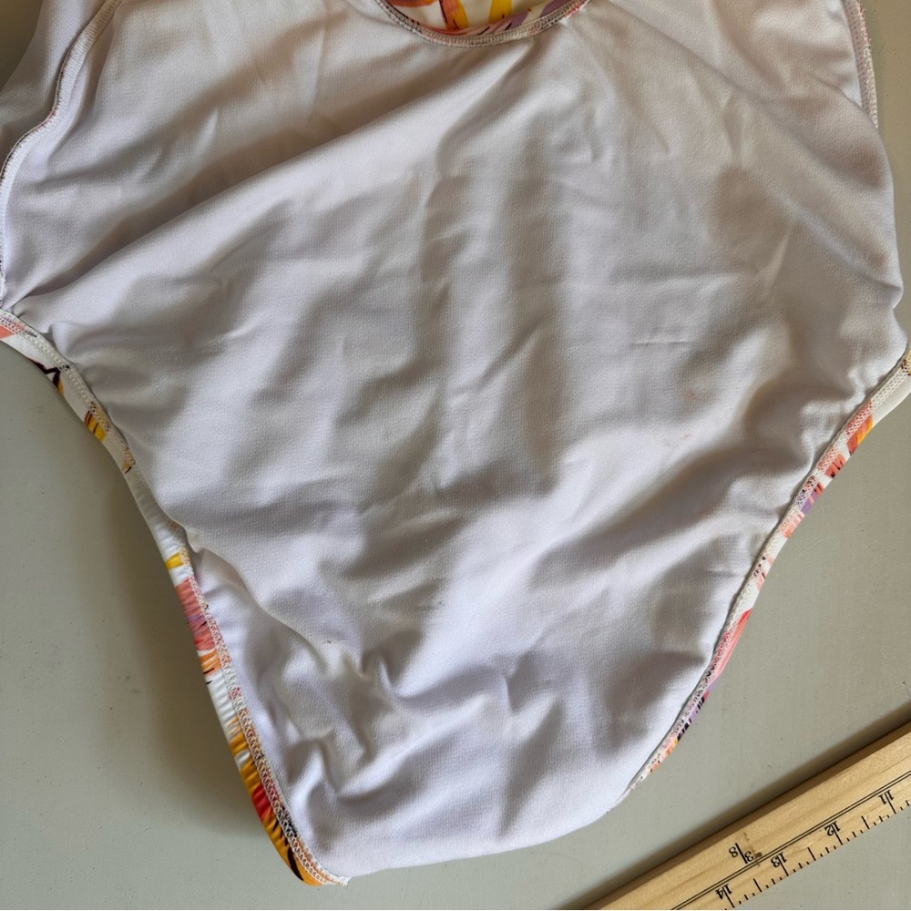 Kona Sol One Piece Swimsuit Womens Size Medium White Floral Swimsuit Adjustable - Picture 8 of 15